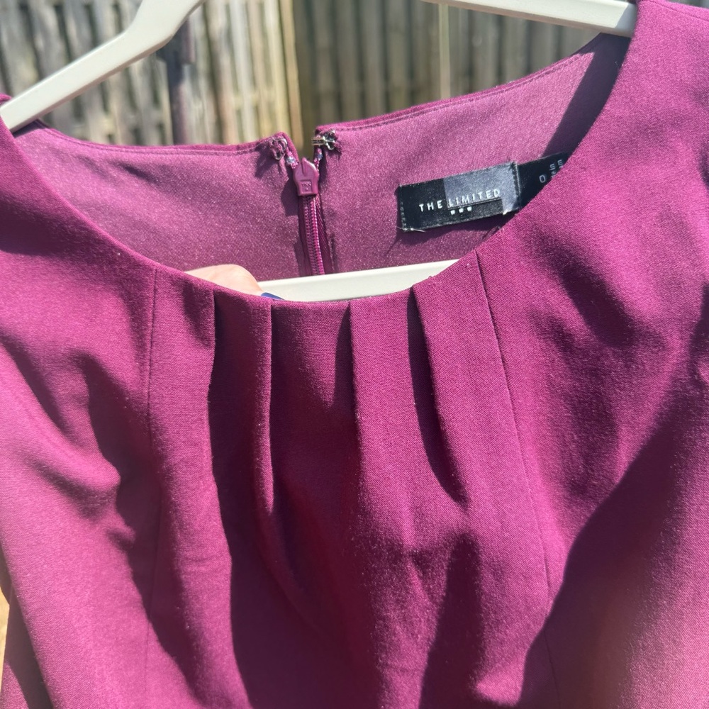 The Limited Eggplant/Purple Size 0 Midi Dress. Business Casual/Night Out - Picture 4 of 8
